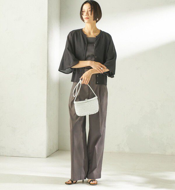 SHIPS for women「《予約》〈手洗い可能〉綿 フレア スリーブ キーネック カーディガン」|カーディガン|