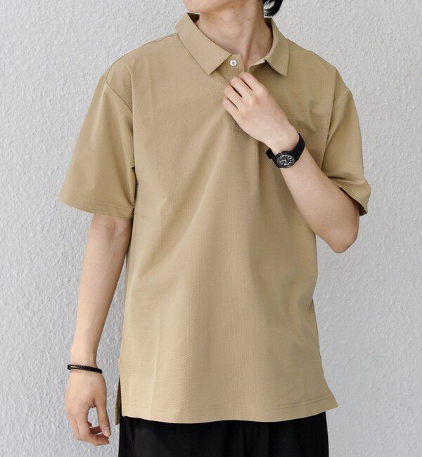 SHIPS any「【WEB限定】SHIPS any:〈吸水速乾/抗菌防臭/UVカット〉サーパスウェーブ 半袖 ポロシャツ◆」|ポロシャツ|