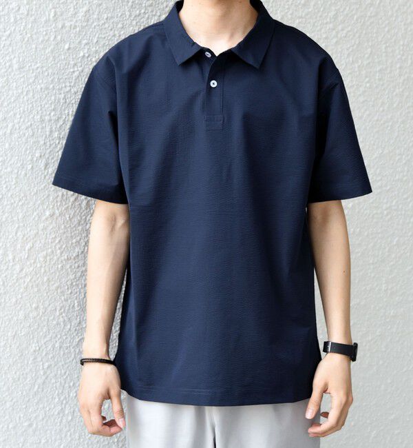 SHIPS any「【WEB限定】SHIPS any:〈吸水速乾/抗菌防臭/UVカット〉サーパスウェーブ 半袖 ポロシャツ◆」|ポロシャツ|