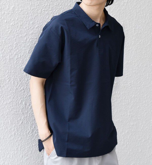 SHIPS any「【WEB限定】SHIPS any:〈吸水速乾/抗菌防臭/UVカット〉サーパスウェーブ 半袖 ポロシャツ◆」|ポロシャツ|