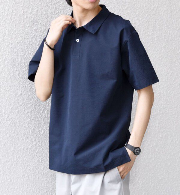 SHIPS any「【WEB限定】SHIPS any:〈吸水速乾/抗菌防臭/UVカット〉サーパスウェーブ 半袖 ポロシャツ◆」|ポロシャツ|