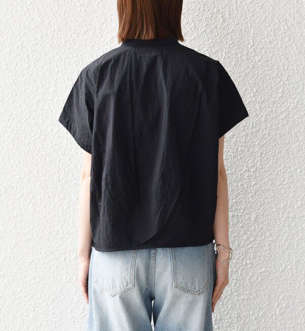 SHIPS any「《予約》SHIPS any:〈多機能/洗濯機可能〉シェルテック ドルマン バンド カラー シャツ」|シャツ・ブラウス|