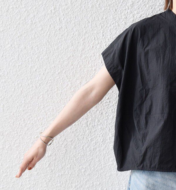 SHIPS any「《予約》SHIPS any:〈多機能/洗濯機可能〉シェルテック ドルマン バンド カラー シャツ」|シャツ・ブラウス|