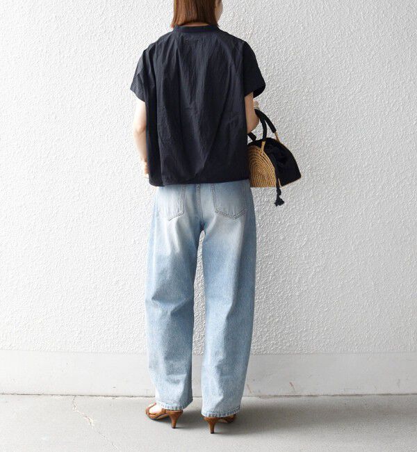 SHIPS any「《予約》SHIPS any:〈多機能/洗濯機可能〉シェルテック ドルマン バンド カラー シャツ」|シャツ・ブラウス|