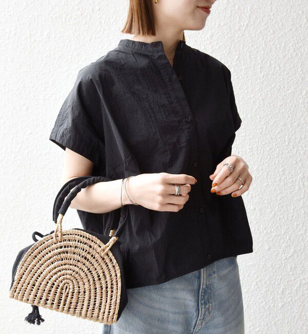 SHIPS any「《予約》SHIPS any:〈多機能/洗濯機可能〉シェルテック ドルマン バンド カラー シャツ」|シャツ・ブラウス|