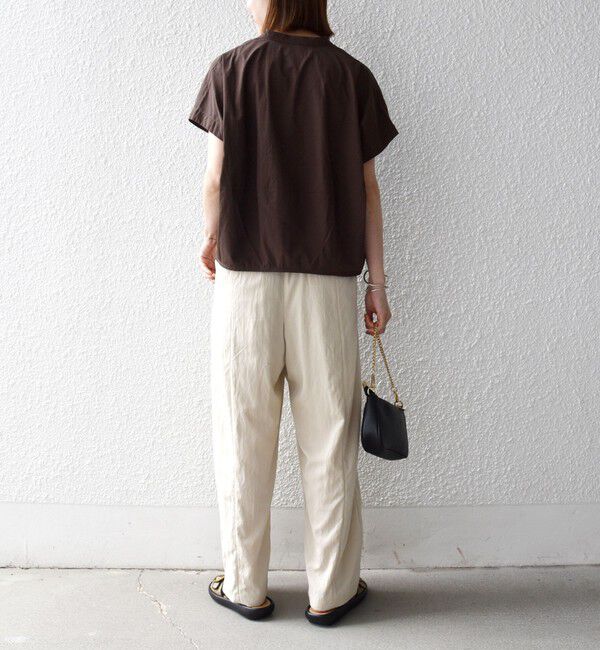 SHIPS any「《予約》SHIPS any:〈多機能/洗濯機可能〉シェルテック ドルマン バンド カラー シャツ」|シャツ・ブラウス|