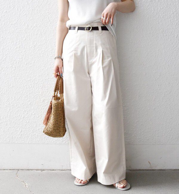 SHIPS any「《予約》SHIPS any:〈洗濯機可能〉コットン 2タック コクーン ワイド パンツ」|その他|