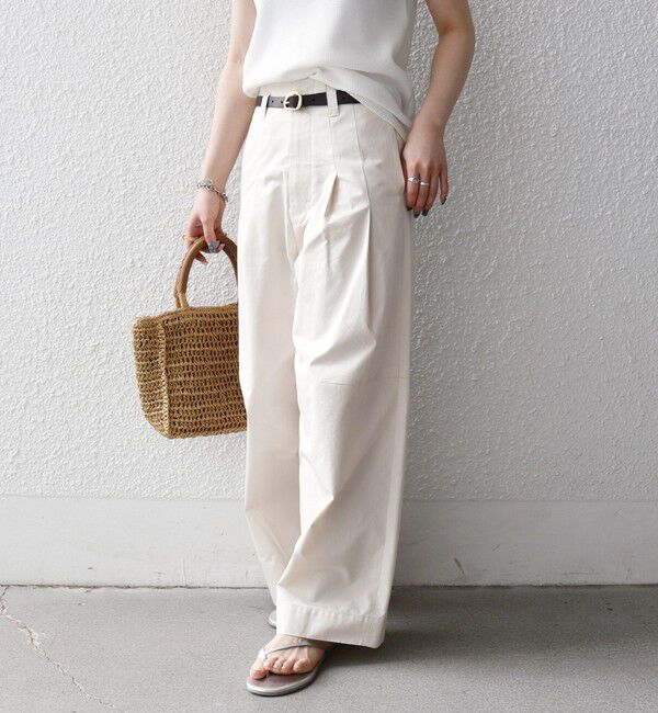 SHIPS any「《予約》SHIPS any:〈洗濯機可能〉コットン 2タック コクーン ワイド パンツ」|その他|