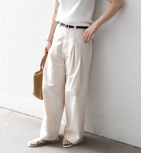 SHIPS any「《予約》SHIPS any:〈洗濯機可能〉コットン 2タック コクーン ワイド パンツ」|その他|