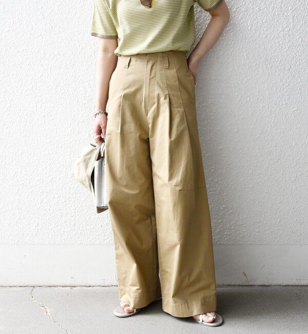 SHIPS any「《予約》SHIPS any:〈洗濯機可能〉コットン 2タック コクーン ワイド パンツ」|その他|