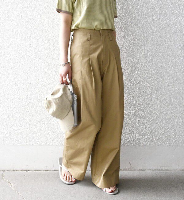 SHIPS any「《予約》SHIPS any:〈洗濯機可能〉コットン 2タック コクーン ワイド パンツ」|その他|