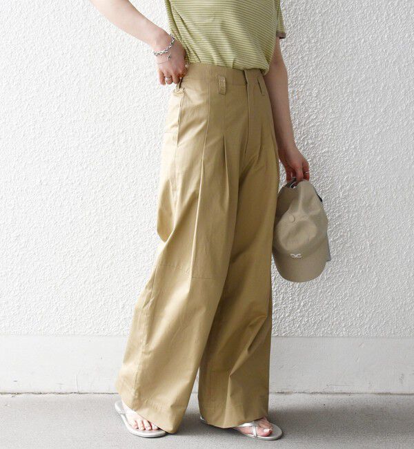 SHIPS any「《予約》SHIPS any:〈洗濯機可能〉コットン 2タック コクーン ワイド パンツ」|その他|