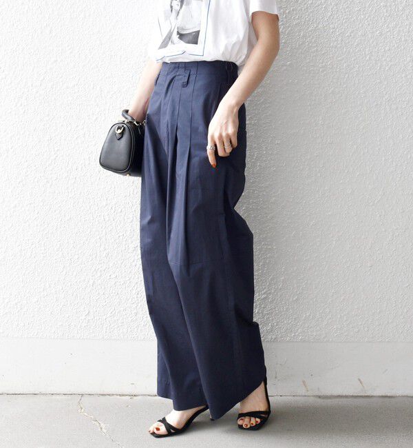 SHIPS any「《予約》SHIPS any:〈洗濯機可能〉コットン 2タック コクーン ワイド パンツ」|その他|