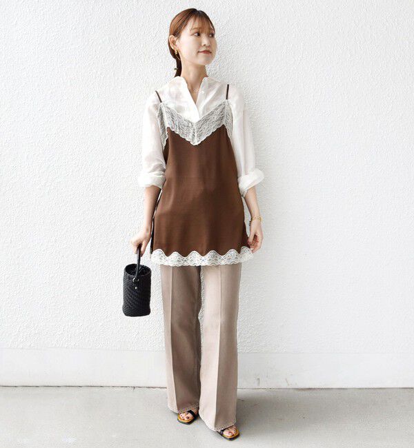 SHIPS for women「〈手洗い可能〉レース トリム キャミソール」|キャミソール|