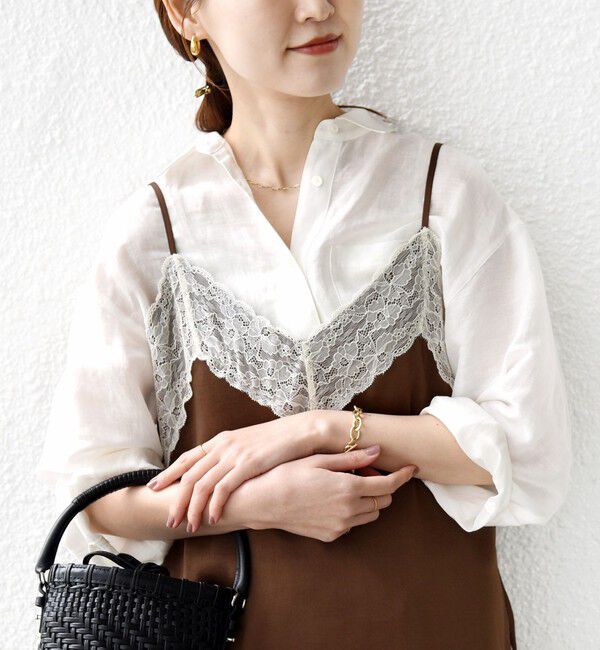 SHIPS for women「〈手洗い可能〉レース トリム キャミソール」|キャミソール|