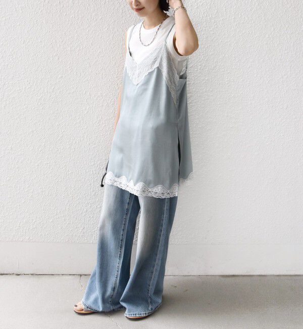 SHIPS for women「〈手洗い可能〉レース トリム キャミソール」|キャミソール|