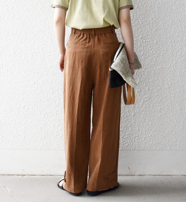 SHIPS any「《予約》SHIPS any:〈手洗い可能〉センター プレス アジャスト ボタン ベイカー パンツ」|その他|