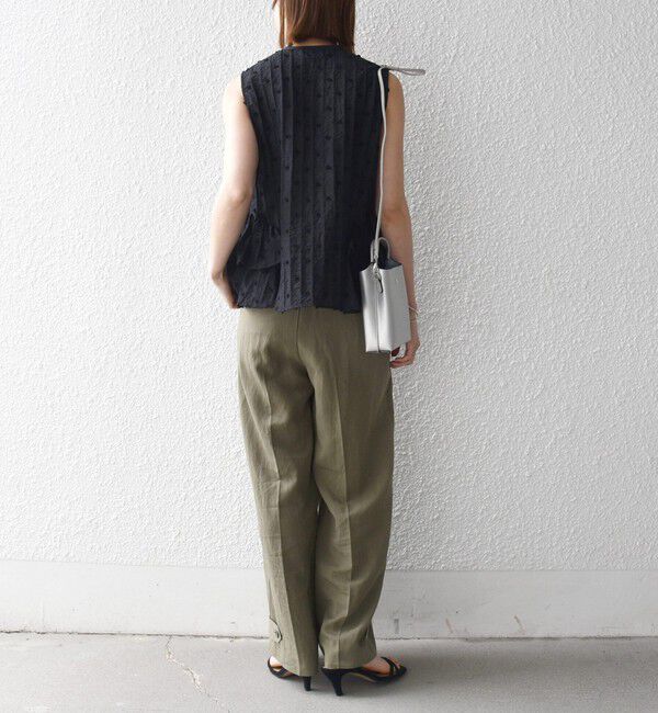 SHIPS any「《予約》SHIPS any:〈手洗い可能〉センター プレス アジャスト ボタン ベイカー パンツ」|その他|