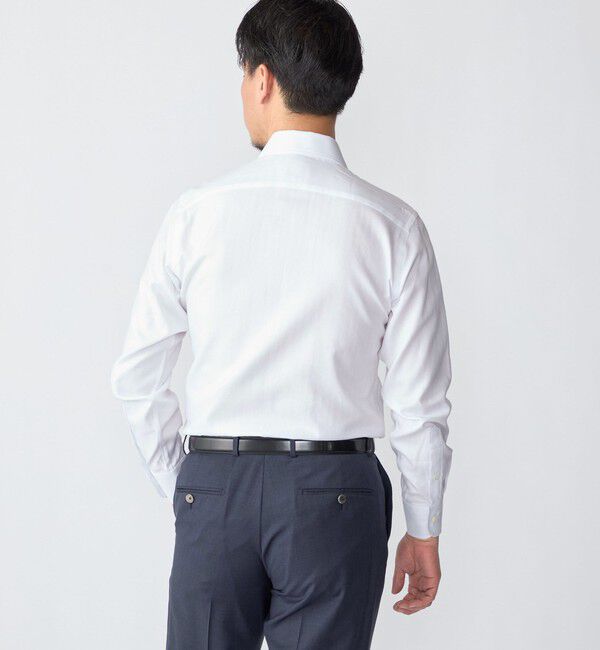 SHIPS「SHIPS:〈FUNCTION〉イージーアイロン ヘリンボーン ワンピースカラー シャツ」|シャツ・ブラウス|