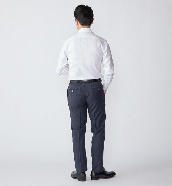 SHIPS「SHIPS:〈FUNCTION〉イージーアイロン ヘリンボーン ワンピースカラー シャツ」|シャツ・ブラウス|