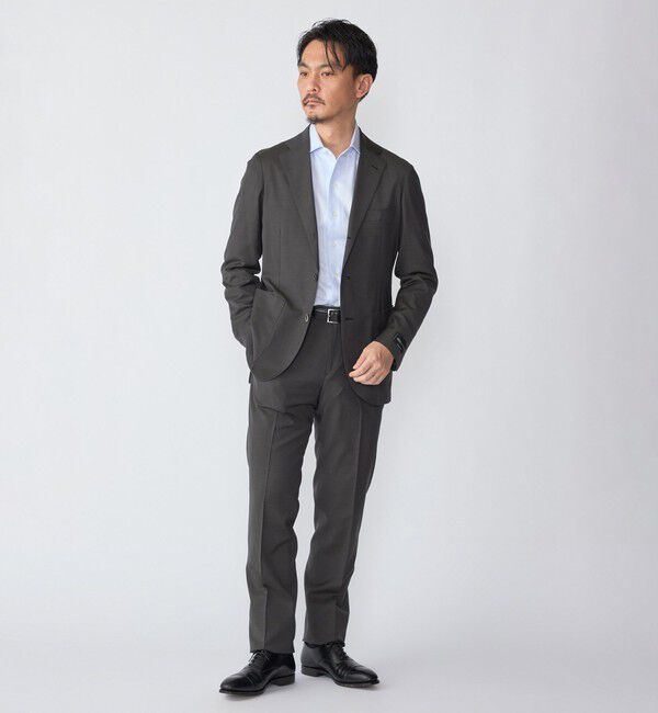 SHIPS「SHIPS:〈FUNCTION〉イージーアイロン ヘリンボーン ワンピースカラー シャツ」|シャツ・ブラウス|