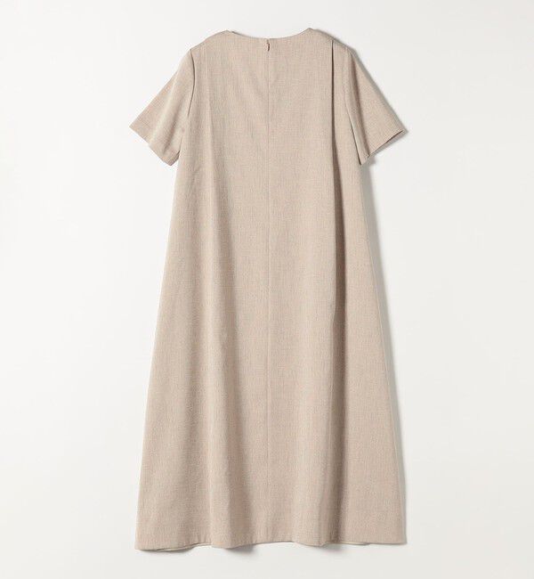 quaranciel「《予約》quaranciel:〈洗濯機可能〉リネンライク Aライン クルーネック ロング ワンピース」|ワンピース|