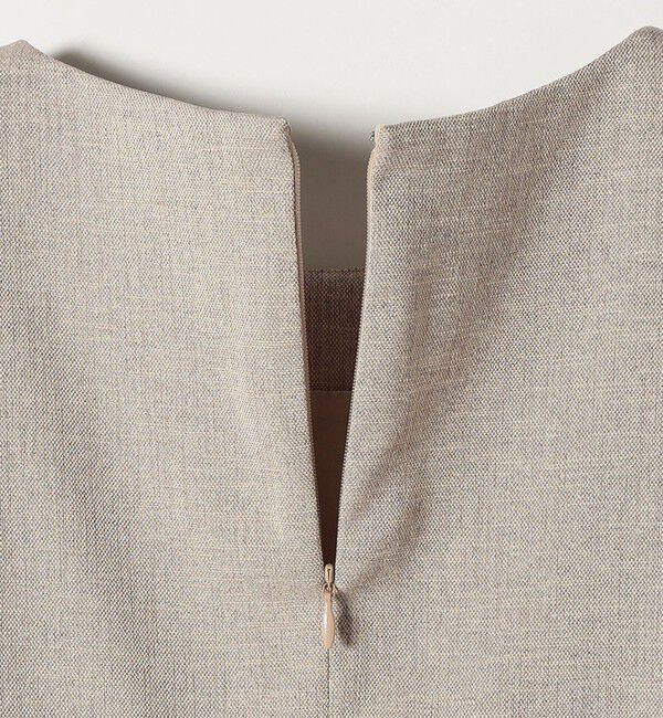 quaranciel「《予約》quaranciel:〈洗濯機可能〉リネンライク Aライン クルーネック ロング ワンピース」|ワンピース|