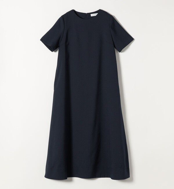 quaranciel「《予約》quaranciel:〈洗濯機可能〉リネンライク Aライン クルーネック ロング ワンピース」|ワンピース|
