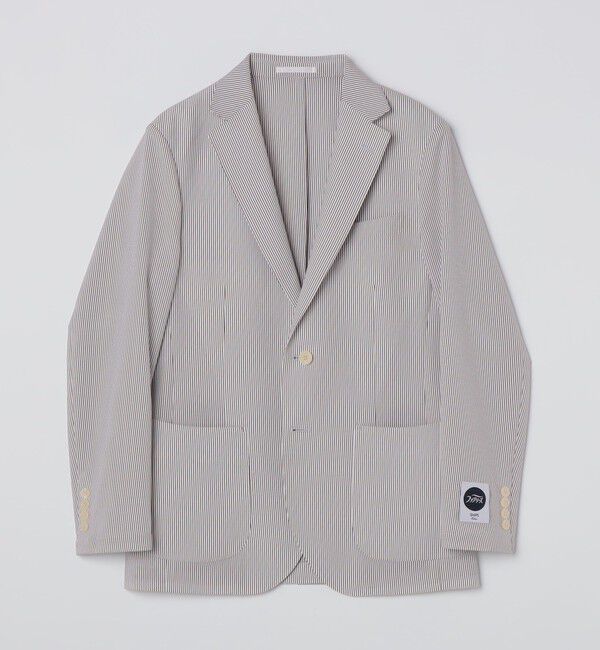 SHIPS Colors 「《予約》SHIPS Colors:〈洗濯機可能〉ファブリーズ シアサッカー ジャケット◆」|テーラードジャケット|