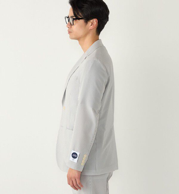 SHIPS Colors 「《予約》SHIPS Colors:〈洗濯機可能〉ファブリーズ シアサッカー ジャケット◆」|テーラードジャケット|