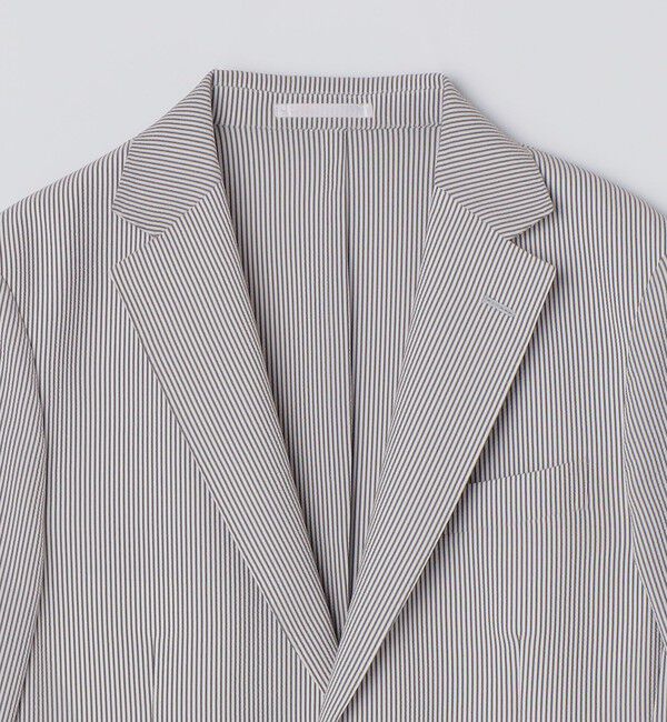 SHIPS Colors 「《予約》SHIPS Colors:〈洗濯機可能〉ファブリーズ シアサッカー ジャケット◆」|テーラードジャケット|