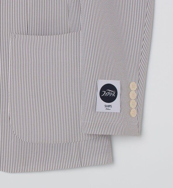 SHIPS Colors 「《予約》SHIPS Colors:〈洗濯機可能〉ファブリーズ シアサッカー ジャケット◆」|テーラードジャケット|