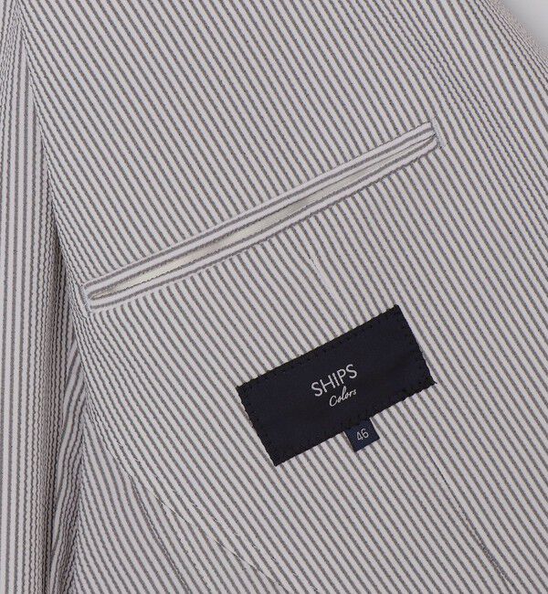 SHIPS Colors 「《予約》SHIPS Colors:〈洗濯機可能〉ファブリーズ シアサッカー ジャケット◆」|テーラードジャケット|