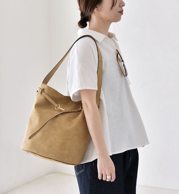 quaranciel「《予約》quaranciel:〈手洗い可能〉コットン 刺繍 スキッパー ギャザー プルオーバー シャツ」|シャツ・ブラウス|