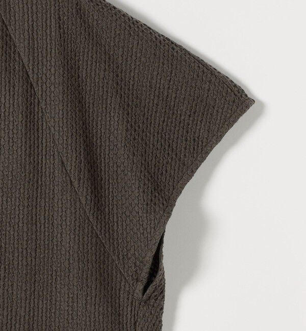 quaranciel「《予約》quaranciel:〈手洗い可能〉コットン 刺繍 スキッパー ギャザー プルオーバー シャツ」|シャツ・ブラウス|