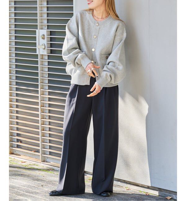 OUTDOOR PRODUCTS Usual Things「スウェットライク金ボタンカーデ」|カーディガン|