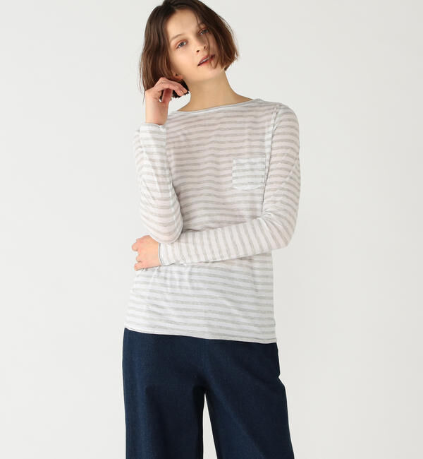 GALERIE VIE「コットン ボートネックプルオーバー」|Tシャツ・カットソー|