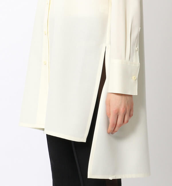 CABaN「 ウールツイル ハイネックロングシャツ」|シャツ・ブラウス|