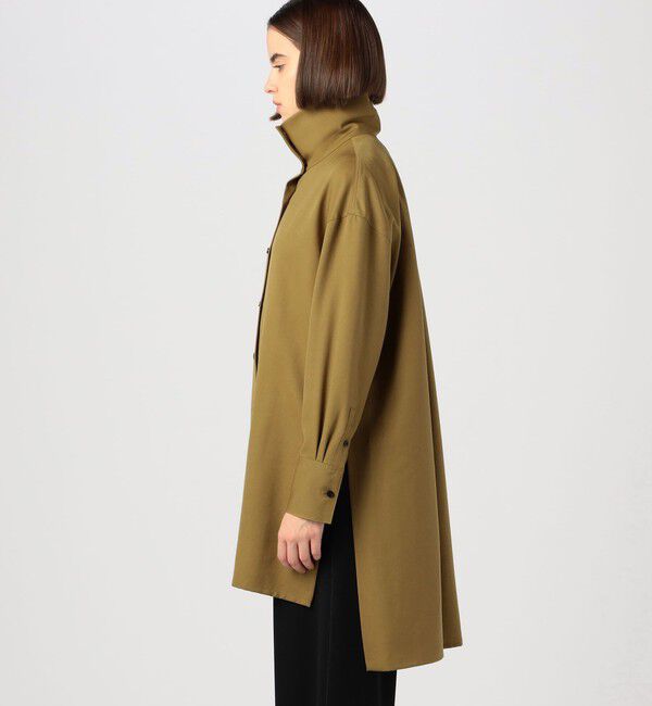 CABaN「 ウールツイル ハイネックロングシャツ」|シャツ・ブラウス|