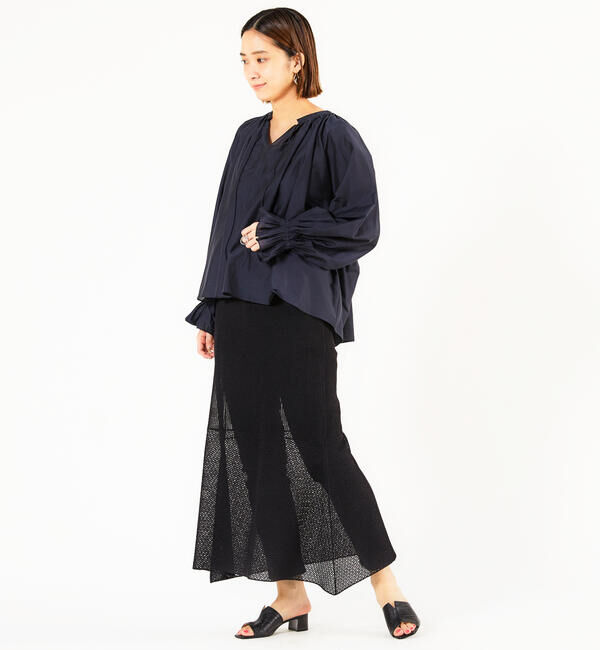 Ballsey「ペーパーレース マーメイドロングスカート」|フレア|