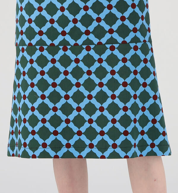 Ballsey「ダイヤゴナルプリント マーメイドスカート」|フレア|