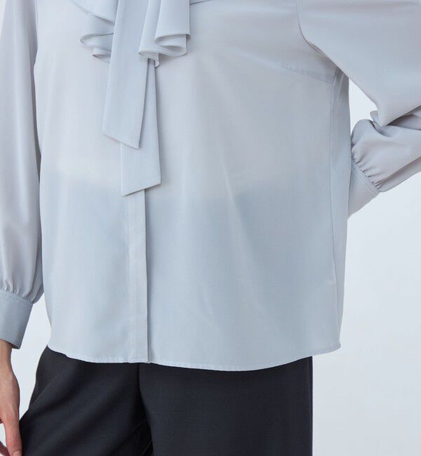Ballsey「クリアデシン フリルボウタイブラウス」|シャツ・ブラウス|