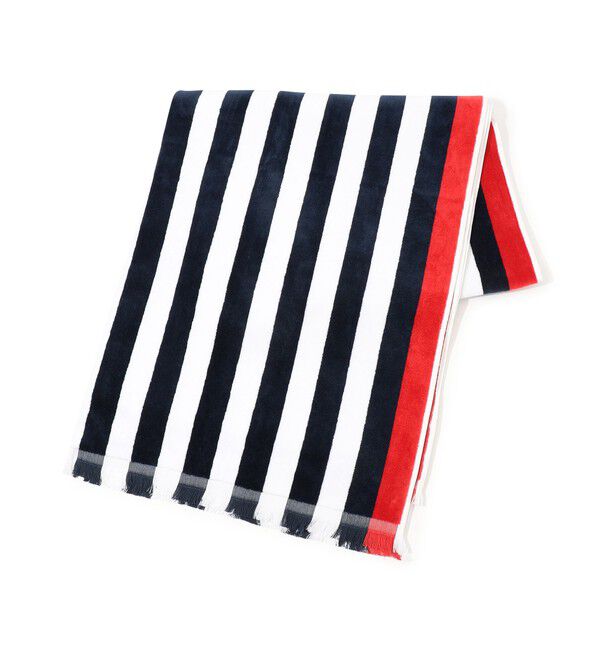 TOMORROWLAND HOME「コットンストライプ ベルベットビーチタオル」|タオル|