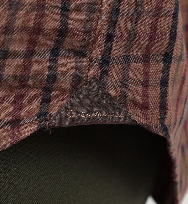 TOMORROWLAND BUYING WEAR「ERRICO FORMICOLA コットン ラウンドカラー チェックシャツ」|シャツ・ブラウス|