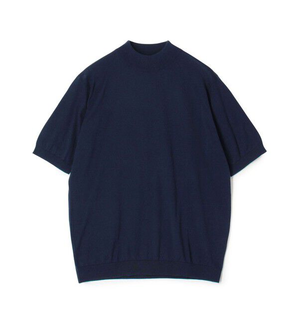 TOMORROWLAND BUYING WEAR「JOHN SMEDLEY ARBER コットン モックネックニット」|ニット・セーター|67 ダークブルー
