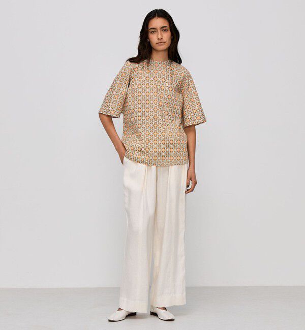 BACCA「サマーリバティ コットンケープブラウス」|シャツ・ブラウス|