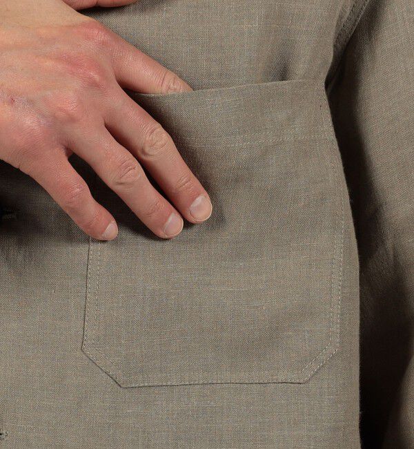 TOMORROWLAND MENS「ベルジャンリネン シャツブルゾン LIBECO」|ブルゾン・スタジャン|