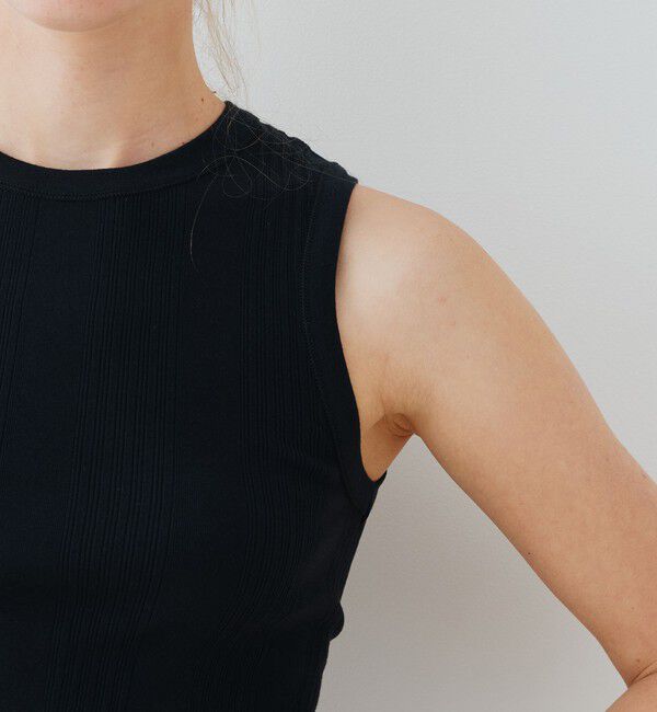 GALERIE VIE「コットンランダムリブ ノースリーブプルオーバー」|タンクトップ|