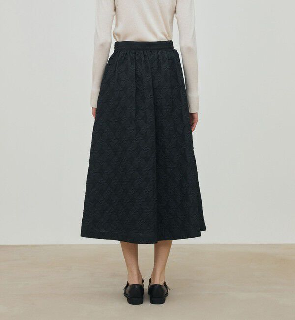 DES PRES「アーガイルジャカード フレアロングスカート」|フレア|