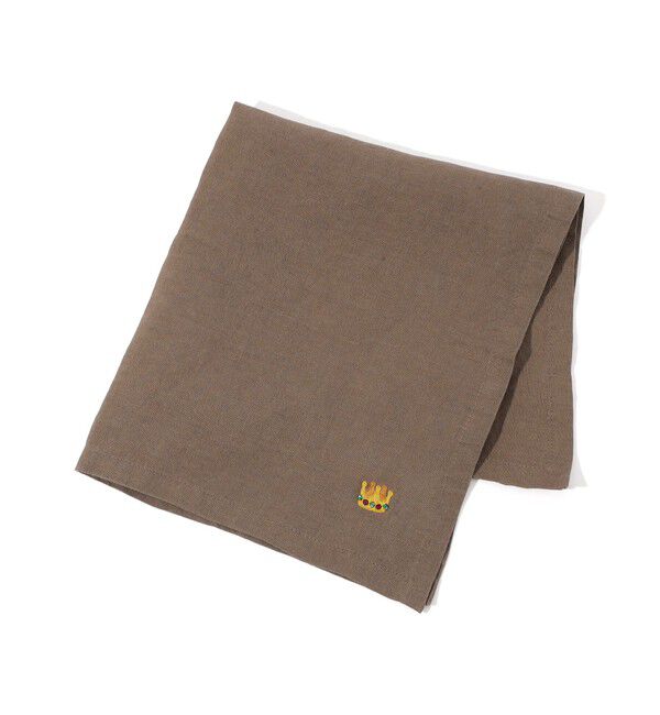 TOMORROWLAND HOME「エンブロイダリー プレーンリネン ナプキン（45cm X 45cm）」|食器・キッチングッズ|49 ダークブラウン